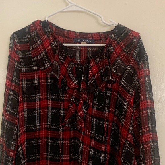 Tommy Hilfiger - Red and Black Blouse - Picture 2 of 3